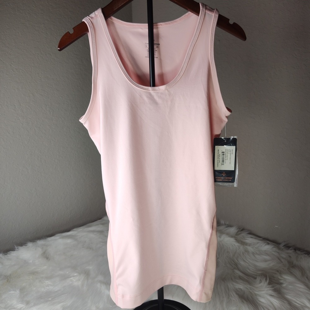 TOMMIE COPPER Tank Womens Small Lower Back Support Tank Ladies Pink